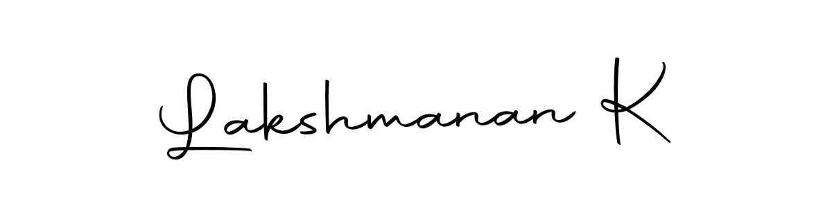 Design your own signature with our free online signature maker. With this signature software, you can create a handwritten (Autography-DOLnW) signature for name Lakshmanan K. Lakshmanan K signature style 10 images and pictures png