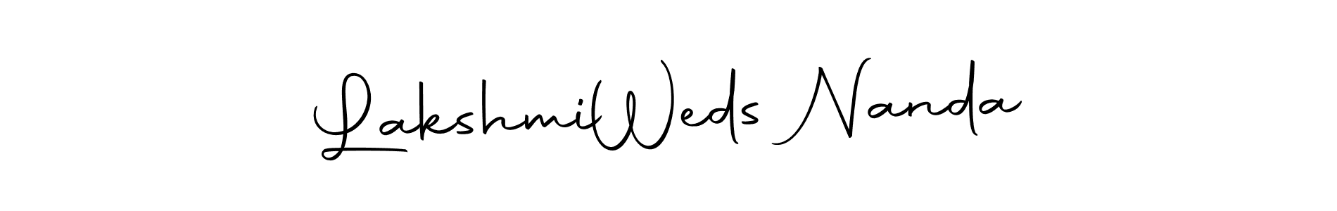 This is the best signature style for the Lakshmi  Weds Nanda name. Also you like these signature font (Autography-DOLnW). Mix name signature. Lakshmi  Weds Nanda signature style 10 images and pictures png