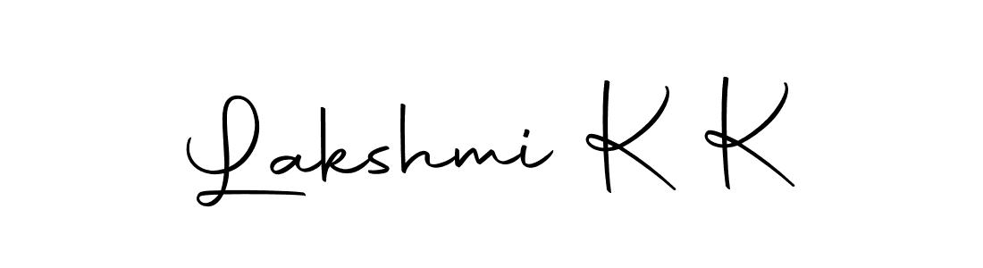 Use a signature maker to create a handwritten signature online. With this signature software, you can design (Autography-DOLnW) your own signature for name Lakshmi K K. Lakshmi K K signature style 10 images and pictures png