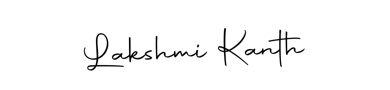 How to make Lakshmi Kanth name signature. Use Autography-DOLnW style for creating short signs online. This is the latest handwritten sign. Lakshmi Kanth signature style 10 images and pictures png