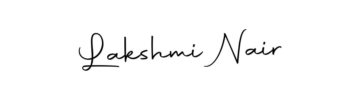 How to make Lakshmi Nair name signature. Use Autography-DOLnW style for creating short signs online. This is the latest handwritten sign. Lakshmi Nair signature style 10 images and pictures png