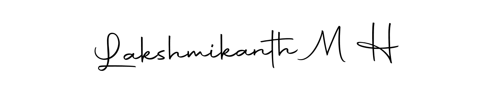 Design your own signature with our free online signature maker. With this signature software, you can create a handwritten (Autography-DOLnW) signature for name Lakshmikanth M H. Lakshmikanth M H signature style 10 images and pictures png