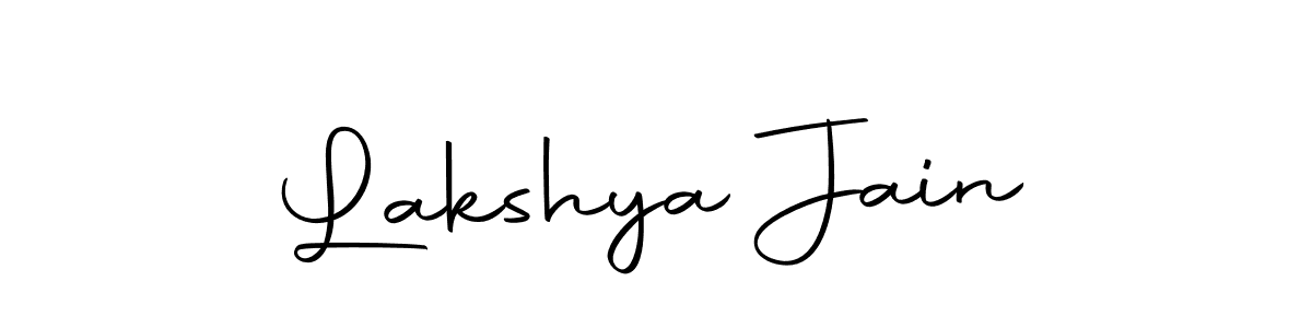 How to make Lakshya Jain name signature. Use Autography-DOLnW style for creating short signs online. This is the latest handwritten sign. Lakshya Jain signature style 10 images and pictures png
