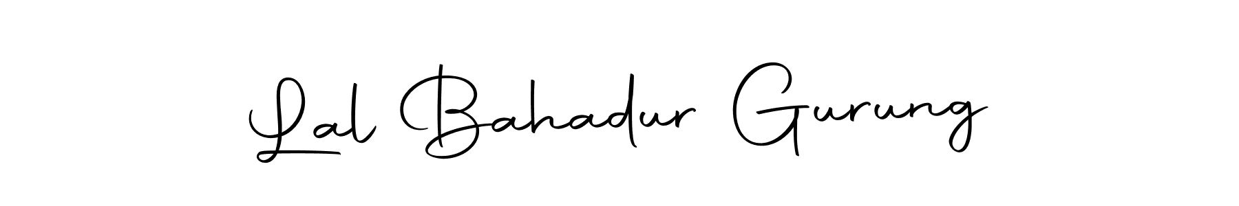 How to make Lal Bahadur Gurung name signature. Use Autography-DOLnW style for creating short signs online. This is the latest handwritten sign. Lal Bahadur Gurung signature style 10 images and pictures png