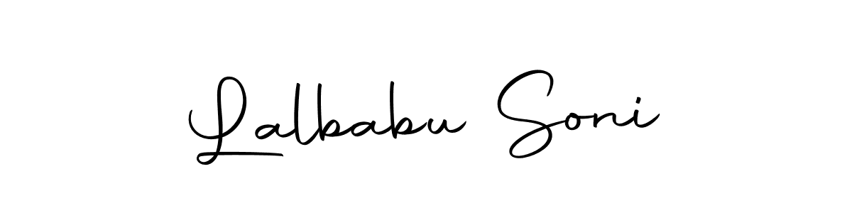 The best way (Autography-DOLnW) to make a short signature is to pick only two or three words in your name. The name Lalbabu Soni include a total of six letters. For converting this name. Lalbabu Soni signature style 10 images and pictures png
