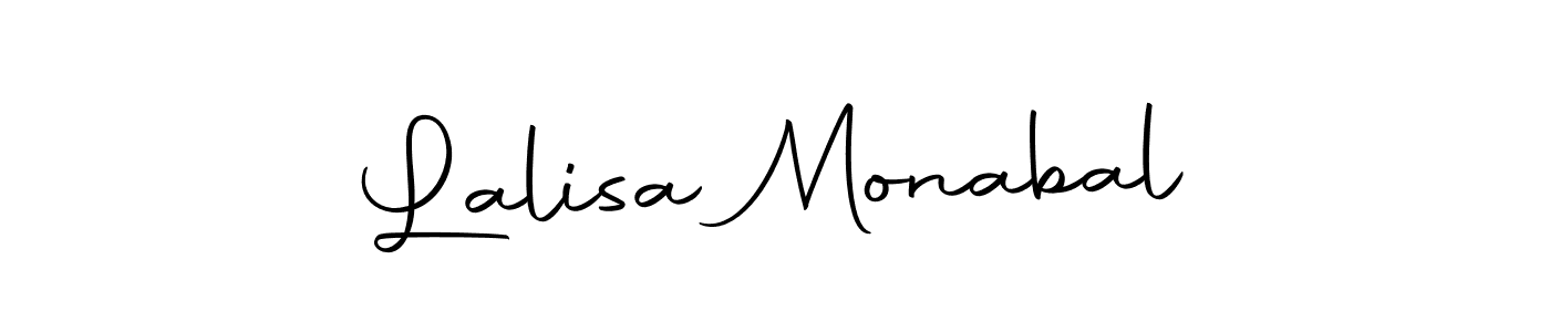 Create a beautiful signature design for name Lalisa Monabal. With this signature (Autography-DOLnW) fonts, you can make a handwritten signature for free. Lalisa Monabal signature style 10 images and pictures png