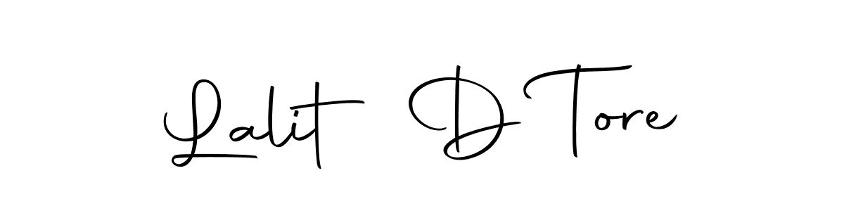 Create a beautiful signature design for name Lalit D Tore. With this signature (Autography-DOLnW) fonts, you can make a handwritten signature for free. Lalit D Tore signature style 10 images and pictures png
