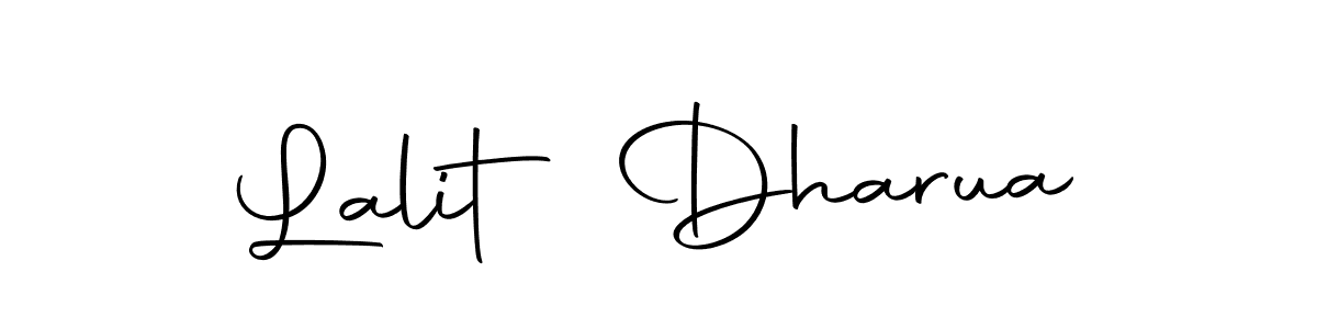 The best way (Autography-DOLnW) to make a short signature is to pick only two or three words in your name. The name Lalit Dharua include a total of six letters. For converting this name. Lalit Dharua signature style 10 images and pictures png