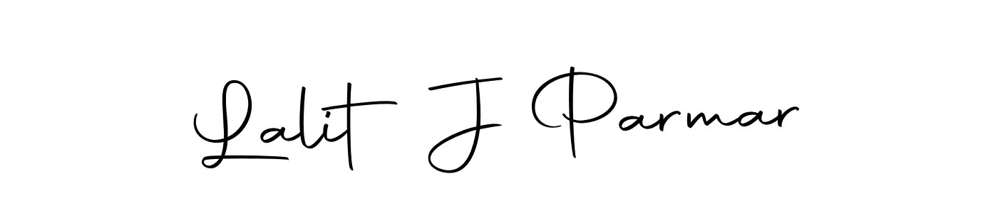 How to make Lalit J Parmar name signature. Use Autography-DOLnW style for creating short signs online. This is the latest handwritten sign. Lalit J Parmar signature style 10 images and pictures png