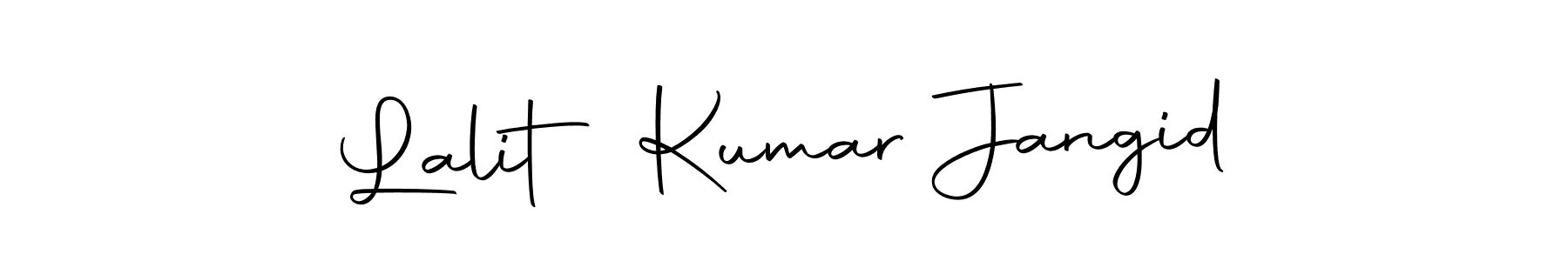 How to make Lalit Kumar Jangid name signature. Use Autography-DOLnW style for creating short signs online. This is the latest handwritten sign. Lalit Kumar Jangid signature style 10 images and pictures png