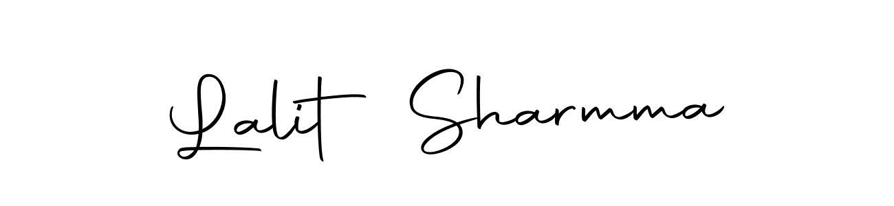 Create a beautiful signature design for name Lalit Sharmma. With this signature (Autography-DOLnW) fonts, you can make a handwritten signature for free. Lalit Sharmma signature style 10 images and pictures png