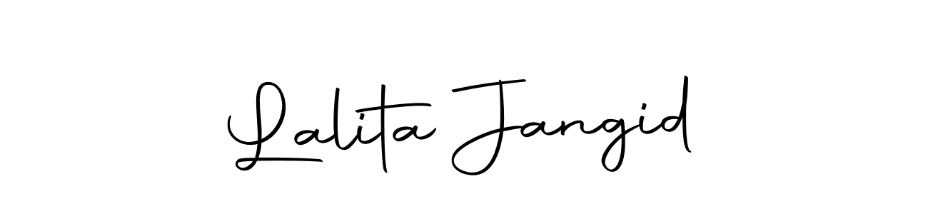 Design your own signature with our free online signature maker. With this signature software, you can create a handwritten (Autography-DOLnW) signature for name Lalita Jangid. Lalita Jangid signature style 10 images and pictures png