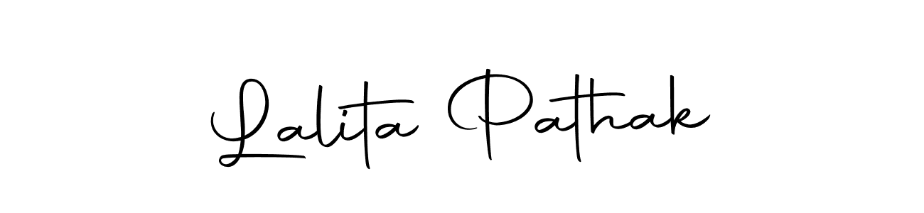 How to make Lalita Pathak name signature. Use Autography-DOLnW style for creating short signs online. This is the latest handwritten sign. Lalita Pathak signature style 10 images and pictures png