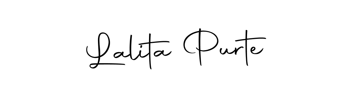 Make a beautiful signature design for name Lalita Purte. Use this online signature maker to create a handwritten signature for free. Lalita Purte signature style 10 images and pictures png