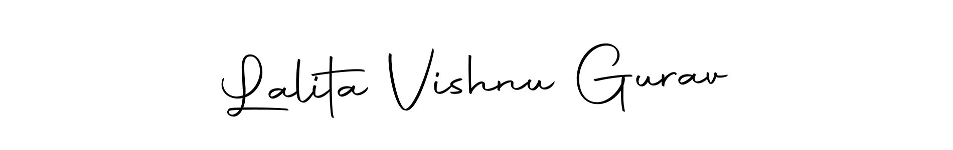 You should practise on your own different ways (Autography-DOLnW) to write your name (Lalita Vishnu Gurav) in signature. don't let someone else do it for you. Lalita Vishnu Gurav signature style 10 images and pictures png