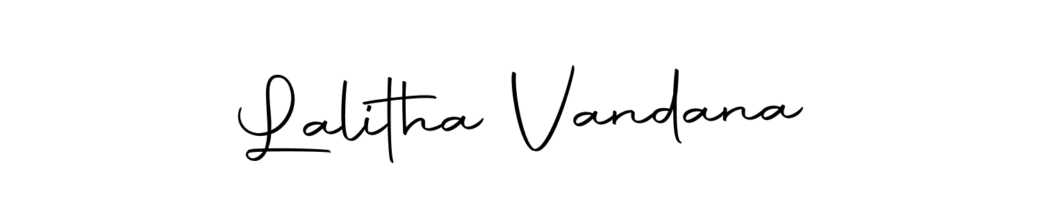 The best way (Autography-DOLnW) to make a short signature is to pick only two or three words in your name. The name Lalitha Vandana include a total of six letters. For converting this name. Lalitha Vandana signature style 10 images and pictures png