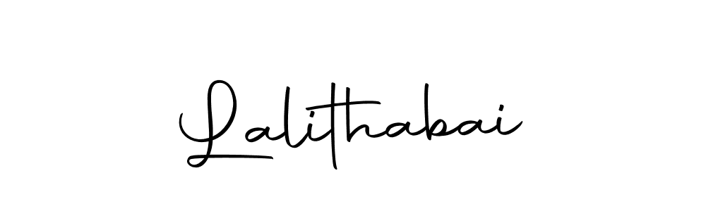 How to make Lalithabai signature? Autography-DOLnW is a professional autograph style. Create handwritten signature for Lalithabai name. Lalithabai signature style 10 images and pictures png