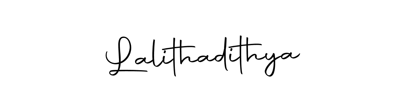 Create a beautiful signature design for name Lalithadithya. With this signature (Autography-DOLnW) fonts, you can make a handwritten signature for free. Lalithadithya signature style 10 images and pictures png