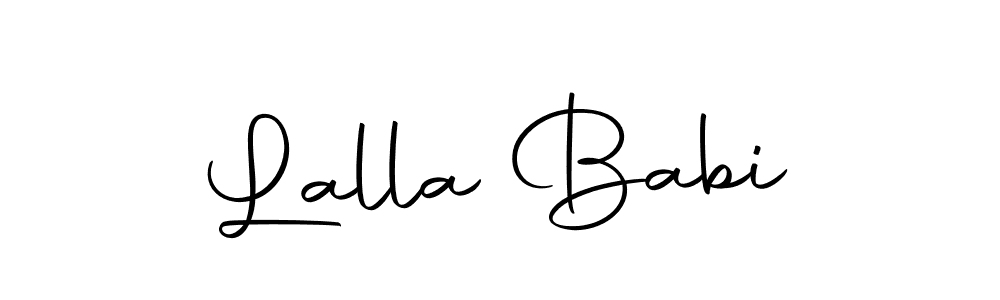You should practise on your own different ways (Autography-DOLnW) to write your name (Lalla Babi) in signature. don't let someone else do it for you. Lalla Babi signature style 10 images and pictures png