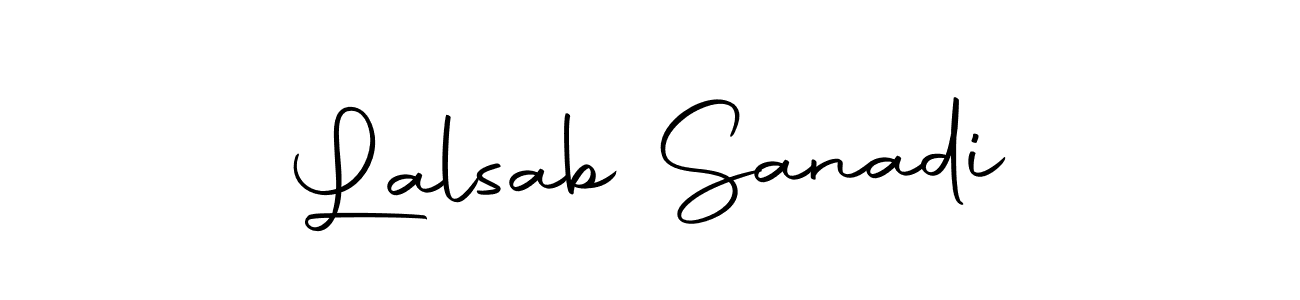 The best way (Autography-DOLnW) to make a short signature is to pick only two or three words in your name. The name Lalsab Sanadi include a total of six letters. For converting this name. Lalsab Sanadi signature style 10 images and pictures png