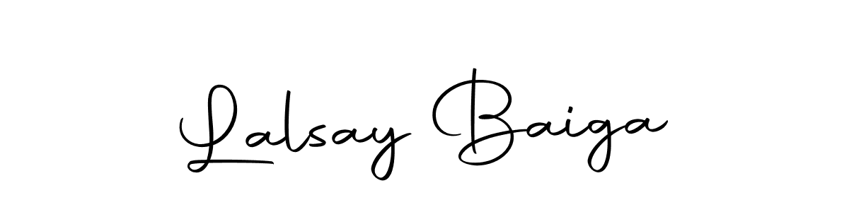 The best way (Autography-DOLnW) to make a short signature is to pick only two or three words in your name. The name Lalsay Baiga include a total of six letters. For converting this name. Lalsay Baiga signature style 10 images and pictures png