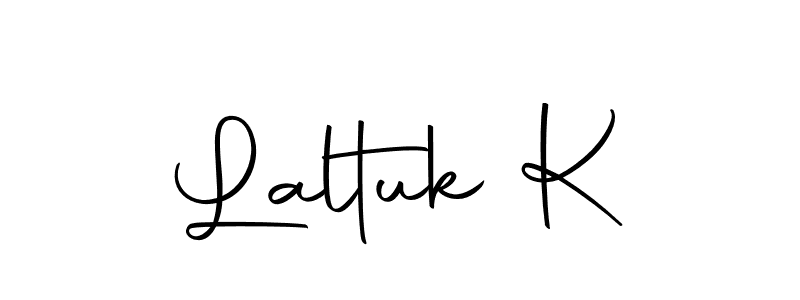Similarly Autography-DOLnW is the best handwritten signature design. Signature creator online .You can use it as an online autograph creator for name Laltuk K. Laltuk K signature style 10 images and pictures png