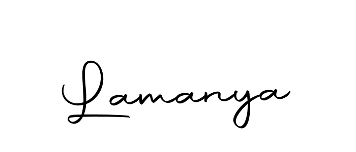 How to make Lamanya signature? Autography-DOLnW is a professional autograph style. Create handwritten signature for Lamanya name. Lamanya signature style 10 images and pictures png