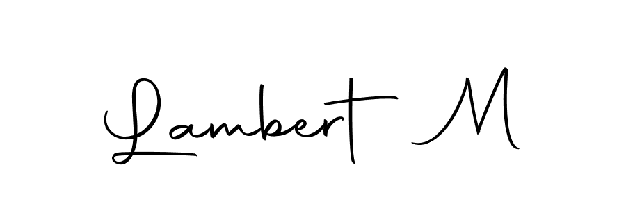 The best way (Autography-DOLnW) to make a short signature is to pick only two or three words in your name. The name Lambert M include a total of six letters. For converting this name. Lambert M signature style 10 images and pictures png