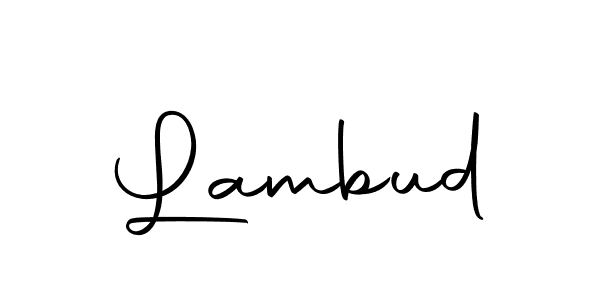 Design your own signature with our free online signature maker. With this signature software, you can create a handwritten (Autography-DOLnW) signature for name Lambud. Lambud signature style 10 images and pictures png