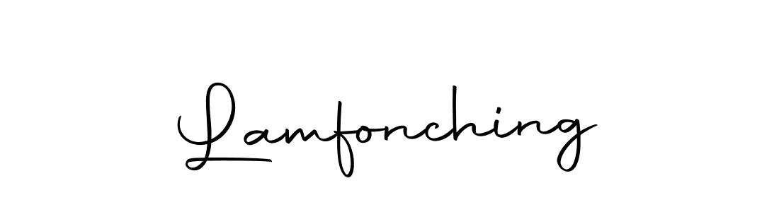 How to make Lamfonching signature? Autography-DOLnW is a professional autograph style. Create handwritten signature for Lamfonching name. Lamfonching signature style 10 images and pictures png