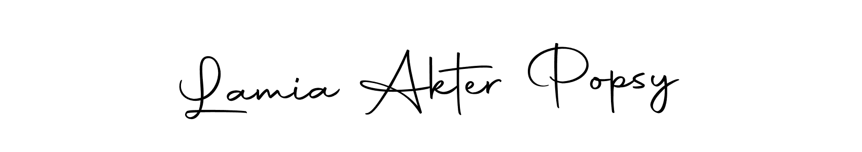 Similarly Autography-DOLnW is the best handwritten signature design. Signature creator online .You can use it as an online autograph creator for name Lamia Akter Popsy. Lamia Akter Popsy signature style 10 images and pictures png