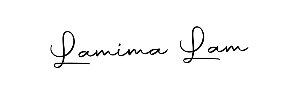 Lamima Lam stylish signature style. Best Handwritten Sign (Autography-DOLnW) for my name. Handwritten Signature Collection Ideas for my name Lamima Lam. Lamima Lam signature style 10 images and pictures png