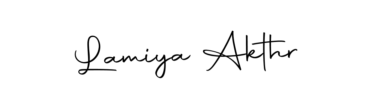 Make a beautiful signature design for name Lamiya Akthr. Use this online signature maker to create a handwritten signature for free. Lamiya Akthr signature style 10 images and pictures png