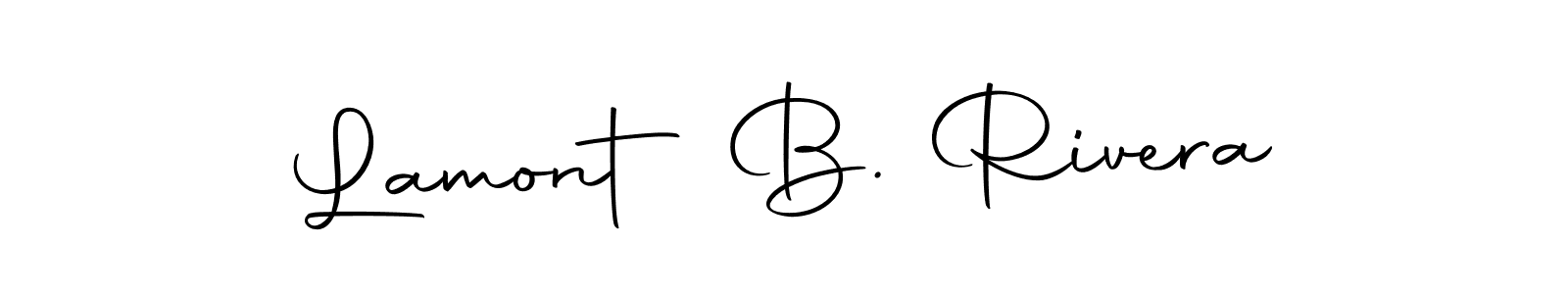 You should practise on your own different ways (Autography-DOLnW) to write your name (Lamont B. Rivera) in signature. don't let someone else do it for you. Lamont B. Rivera signature style 10 images and pictures png