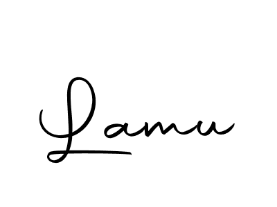 Design your own signature with our free online signature maker. With this signature software, you can create a handwritten (Autography-DOLnW) signature for name Lamu. Lamu signature style 10 images and pictures png