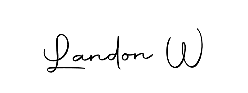 if you are searching for the best signature style for your name Landon W. so please give up your signature search. here we have designed multiple signature styles  using Autography-DOLnW. Landon W signature style 10 images and pictures png