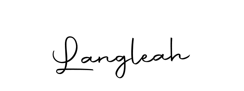 if you are searching for the best signature style for your name Langleah. so please give up your signature search. here we have designed multiple signature styles  using Autography-DOLnW. Langleah signature style 10 images and pictures png