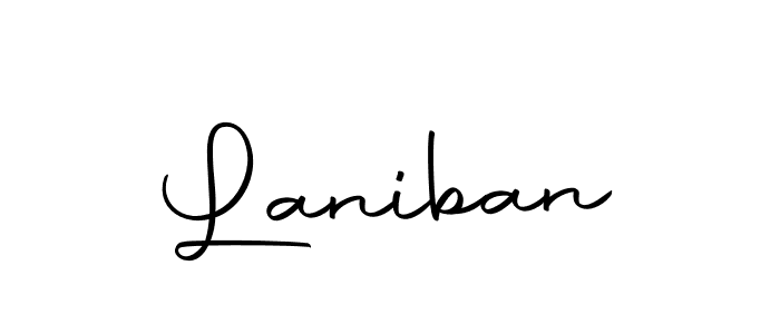 Use a signature maker to create a handwritten signature online. With this signature software, you can design (Autography-DOLnW) your own signature for name Laniban. Laniban signature style 10 images and pictures png