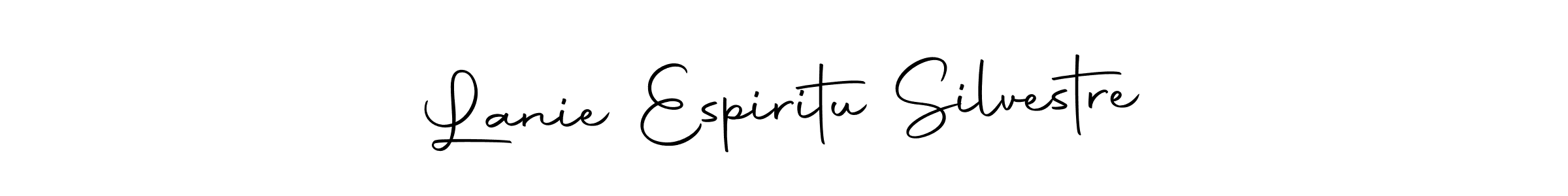 How to make Lanie Espiritu Silvestre name signature. Use Autography-DOLnW style for creating short signs online. This is the latest handwritten sign. Lanie Espiritu Silvestre signature style 10 images and pictures png