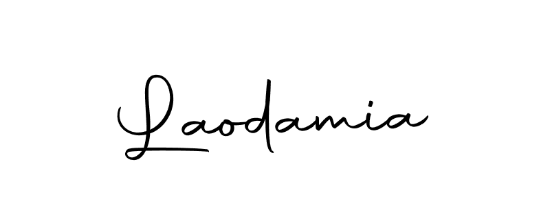 Design your own signature with our free online signature maker. With this signature software, you can create a handwritten (Autography-DOLnW) signature for name Laodamia. Laodamia signature style 10 images and pictures png