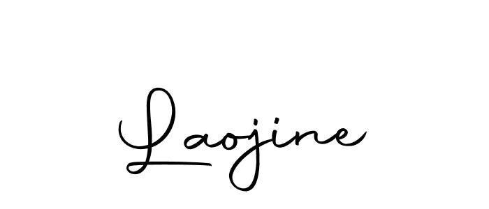 You should practise on your own different ways (Autography-DOLnW) to write your name (Laojine) in signature. don't let someone else do it for you. Laojine signature style 10 images and pictures png