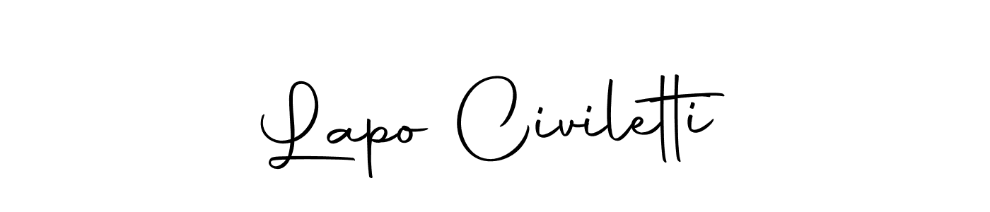 You should practise on your own different ways (Autography-DOLnW) to write your name (Lapo Civiletti) in signature. don't let someone else do it for you. Lapo Civiletti signature style 10 images and pictures png