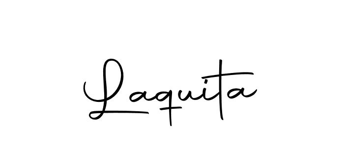Design your own signature with our free online signature maker. With this signature software, you can create a handwritten (Autography-DOLnW) signature for name Laquita. Laquita signature style 10 images and pictures png