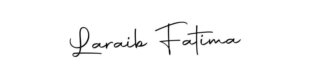 Design your own signature with our free online signature maker. With this signature software, you can create a handwritten (Autography-DOLnW) signature for name Laraib Fatima. Laraib Fatima signature style 10 images and pictures png