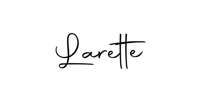 How to make Larette signature? Autography-DOLnW is a professional autograph style. Create handwritten signature for Larette name. Larette signature style 10 images and pictures png