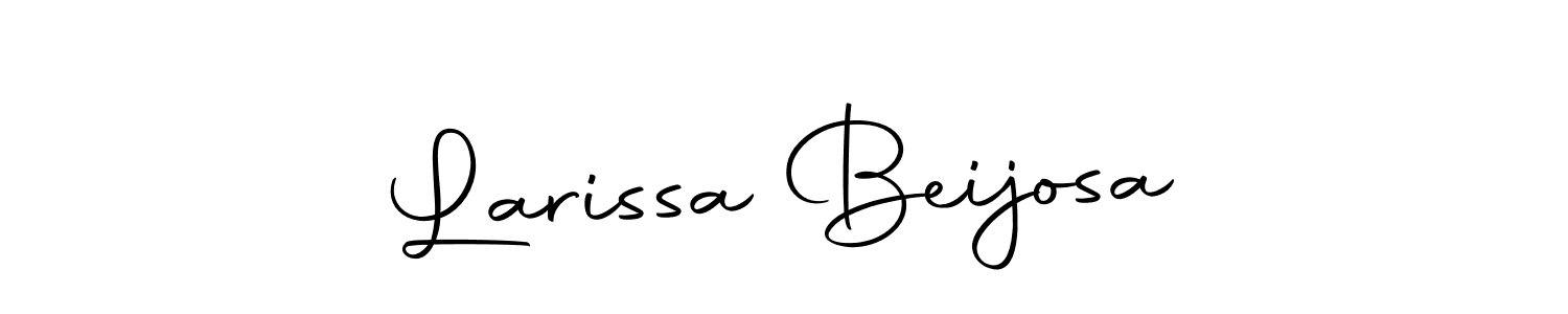 You can use this online signature creator to create a handwritten signature for the name Larissa Beijosa. This is the best online autograph maker. Larissa Beijosa signature style 10 images and pictures png