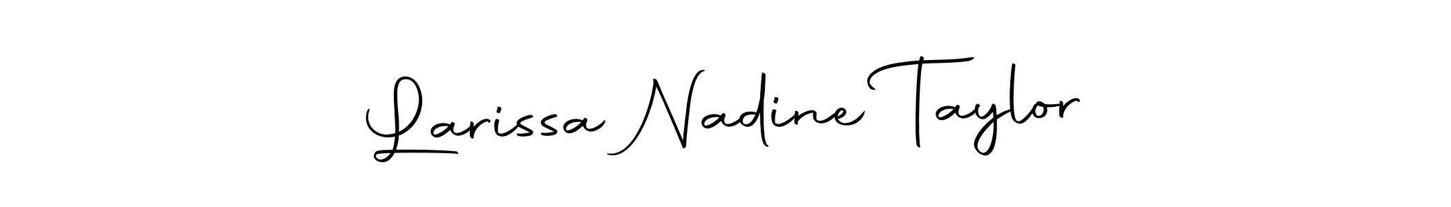 You should practise on your own different ways (Autography-DOLnW) to write your name (Larissa Nadine Taylor) in signature. don't let someone else do it for you. Larissa Nadine Taylor signature style 10 images and pictures png