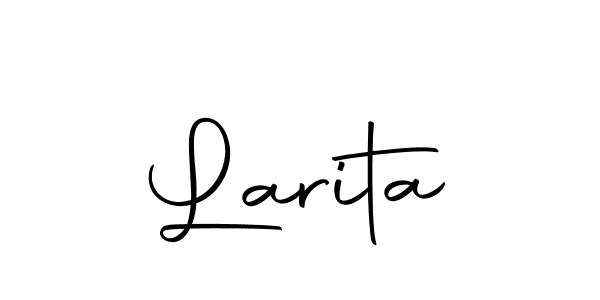 Larita stylish signature style. Best Handwritten Sign (Autography-DOLnW) for my name. Handwritten Signature Collection Ideas for my name Larita. Larita signature style 10 images and pictures png