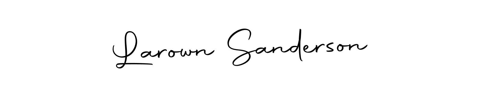 The best way (Autography-DOLnW) to make a short signature is to pick only two or three words in your name. The name Larown Sanderson include a total of six letters. For converting this name. Larown Sanderson signature style 10 images and pictures png