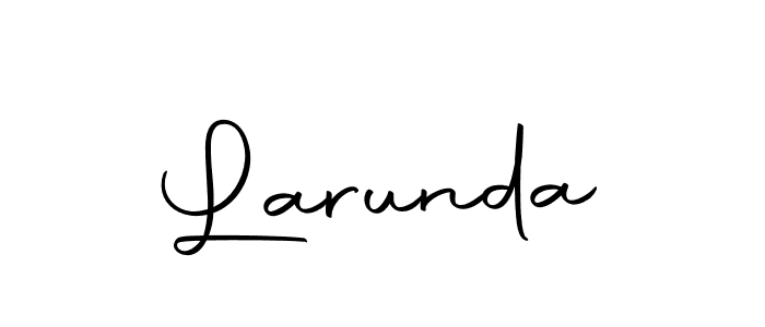 The best way (Autography-DOLnW) to make a short signature is to pick only two or three words in your name. The name Larunda include a total of six letters. For converting this name. Larunda signature style 10 images and pictures png
